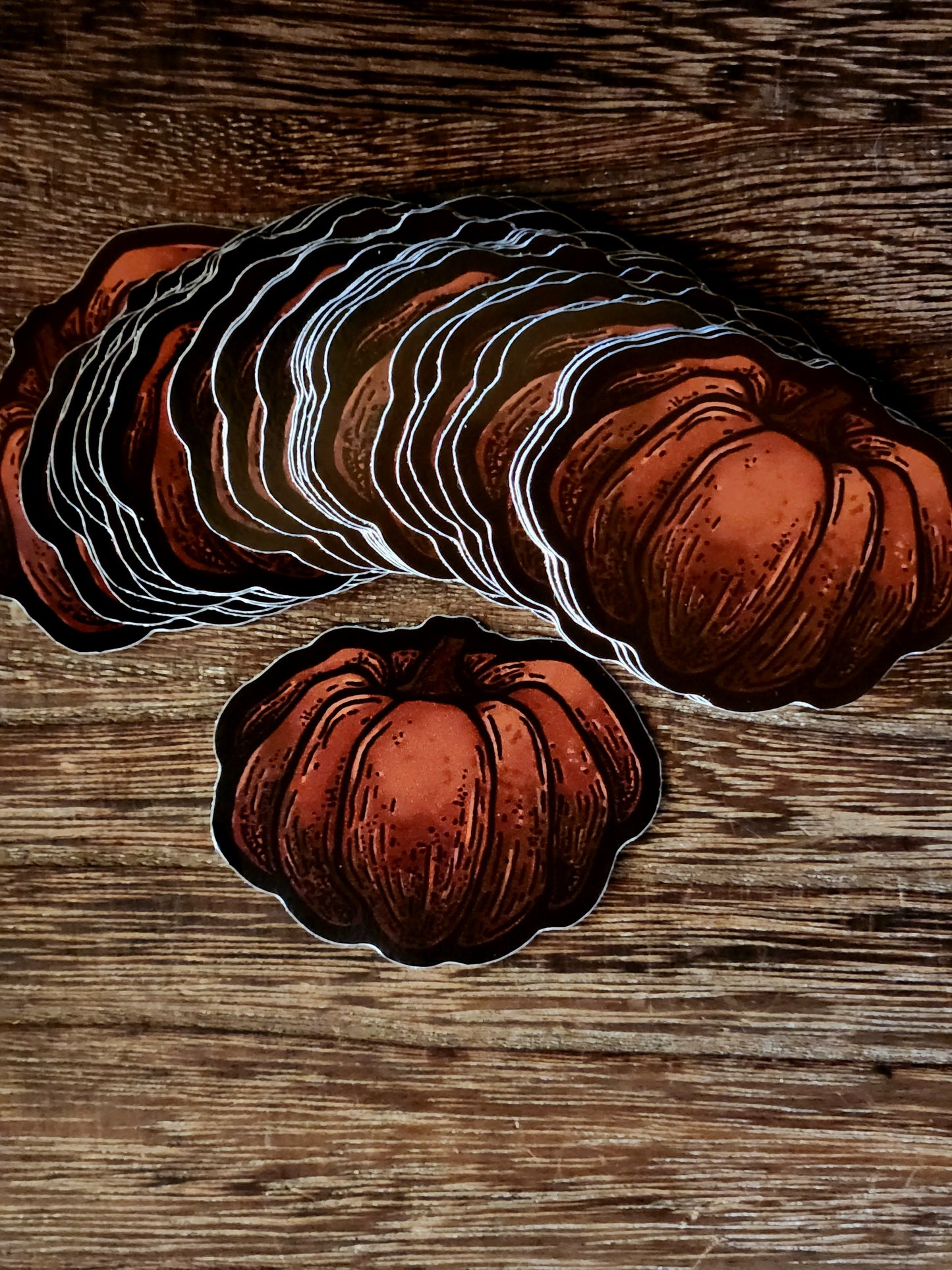 Pumpkin Vinyl Stickers | Pair